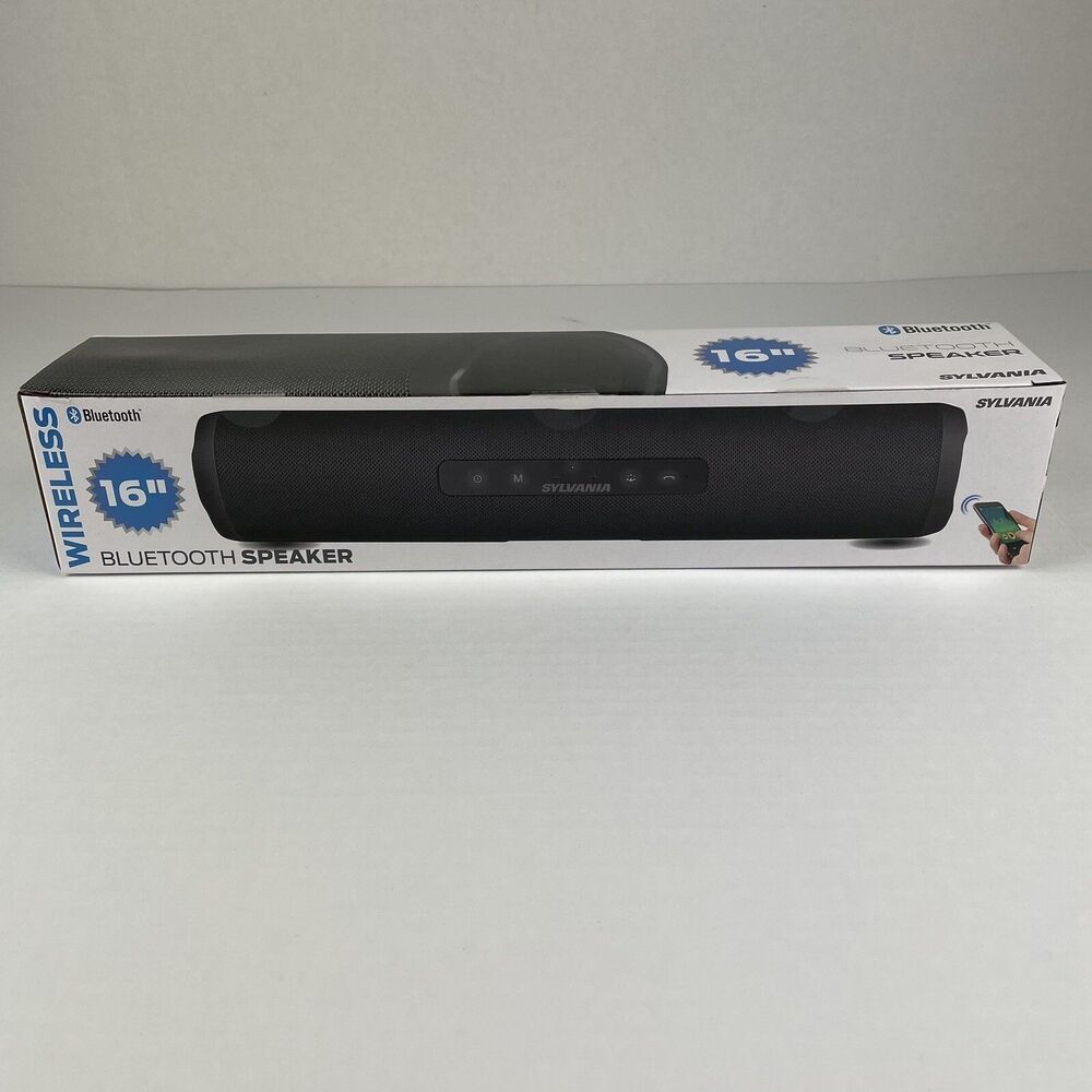 Sylvania Bluetooth Wireless Speaker 16” Universal Compatibility FM Radio New
